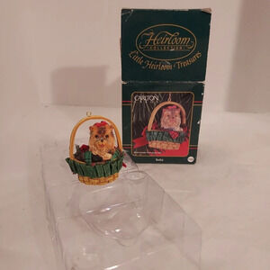 Carlton Cards Little Heirloom Treasures Yorkie Dog Christmas Tree Ornament